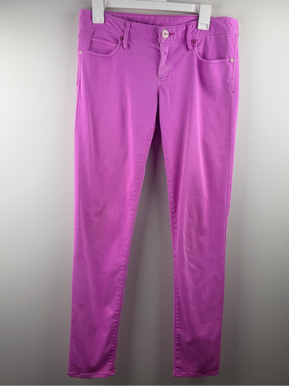 Lilly Pulitzer Worth Skinny Pants Purple Mid Rise Stretch Denim Jeans Size 4